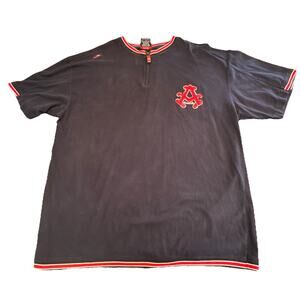 Akademiks Stadium Division Shirt Mens XXL Short Sleeve Red Navy Y2K Patch